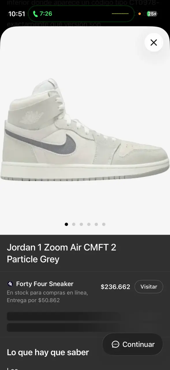 Zapatillas Jordan 1 Zoom Air CMFT 2 Gris - 1