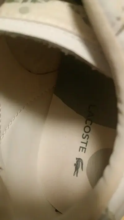 Zapatillas blancas Lacoste de cuero - miniatura 4