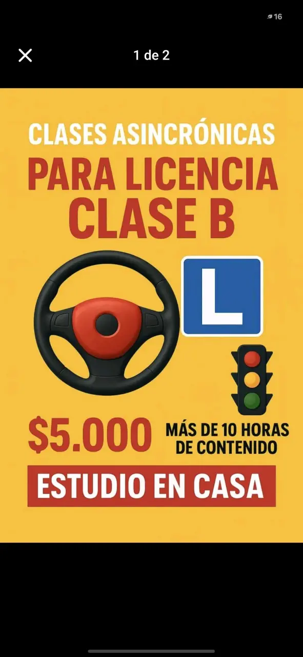 Clases Asincrónicas para Licencia Clase B en Chile - 1