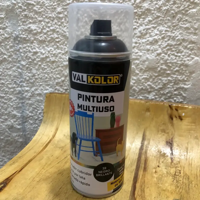 Spray de Pintura Negro Brillante Val Kolor - 1