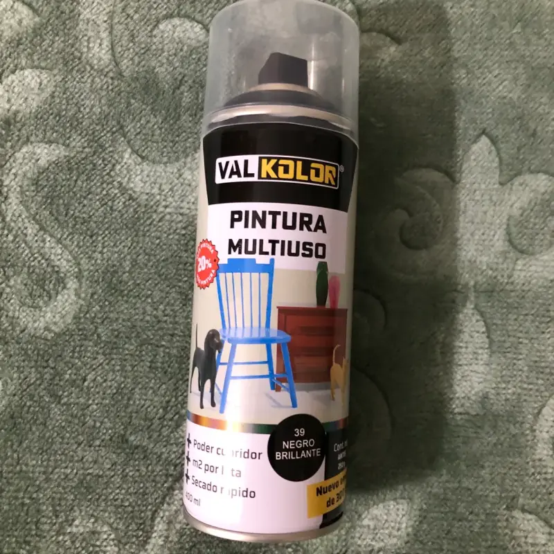 Spray de Pintura Negro Brillante Val Kolor - 2