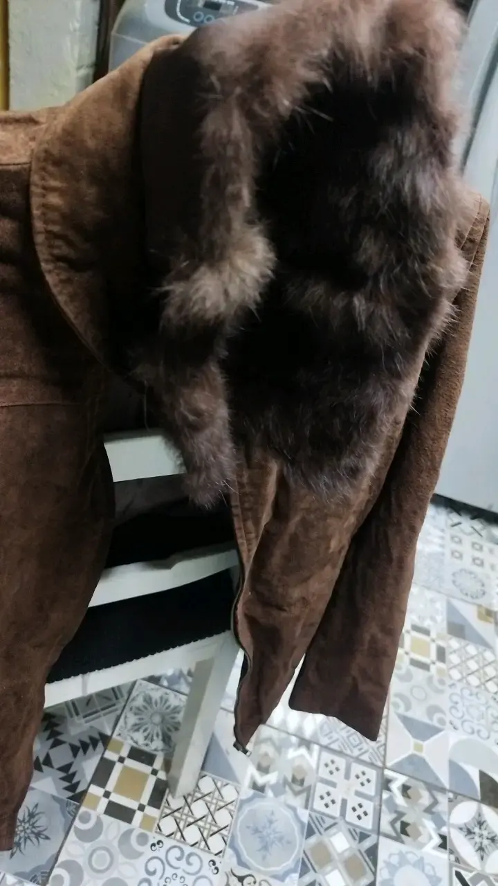 Chaqueta de gamuza cuero 100%Marron - 2