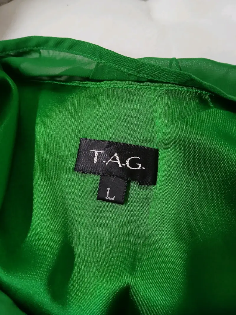 Vestido verde sin mangas T.A.G. talla L - 3