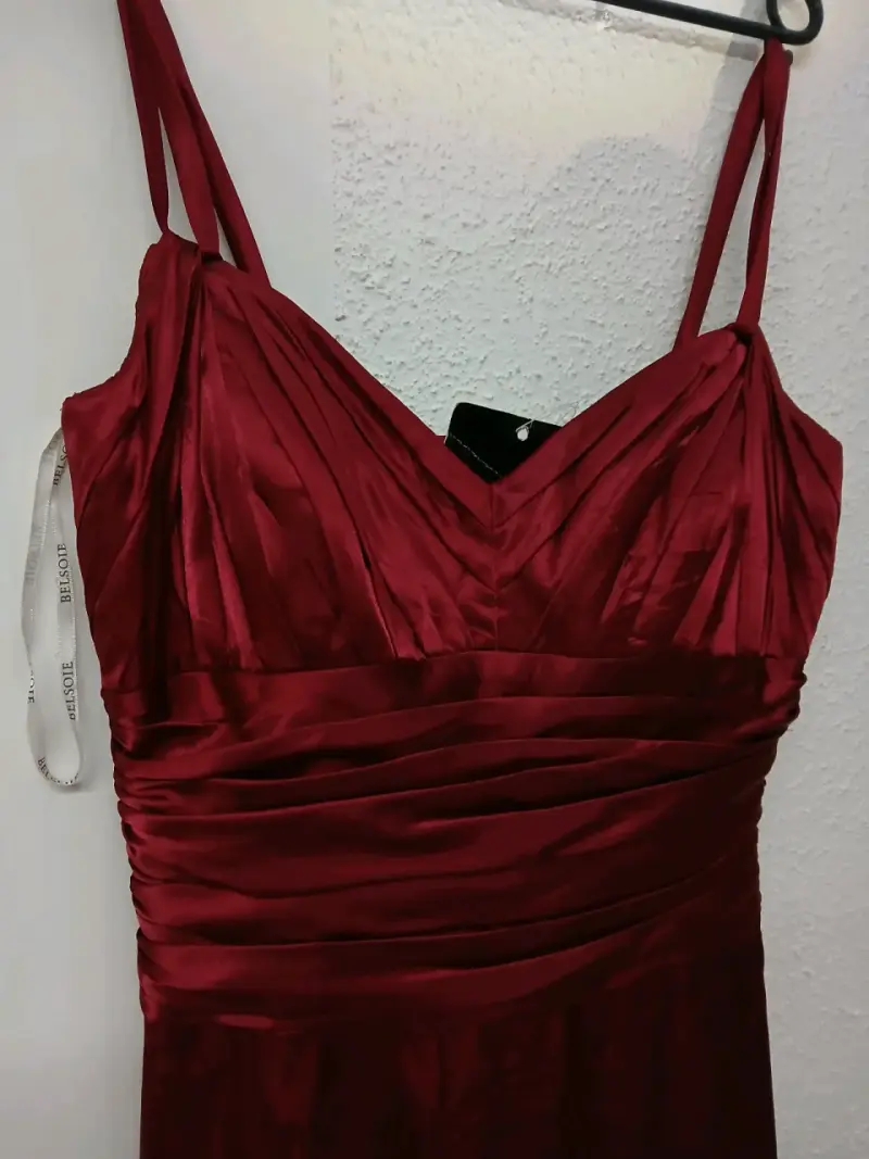 Vestido largo de fiesta rojo Belsøie - 2