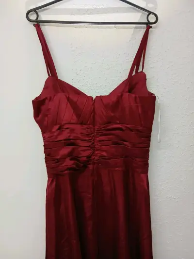 Vestido largo de fiesta rojo Belsøie - miniatura 3