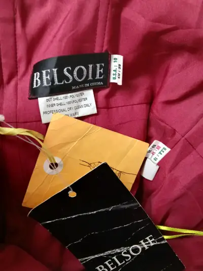Vestido largo de fiesta rojo Belsøie - miniatura 4