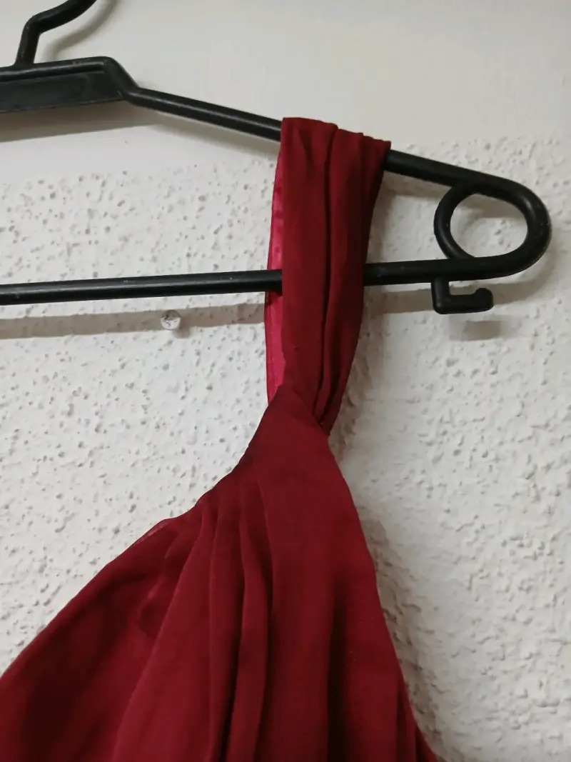 Vestido largo rojo elegante - 3