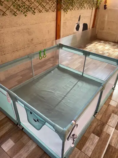 Corral de juegos para bebé color verde - miniatura 1