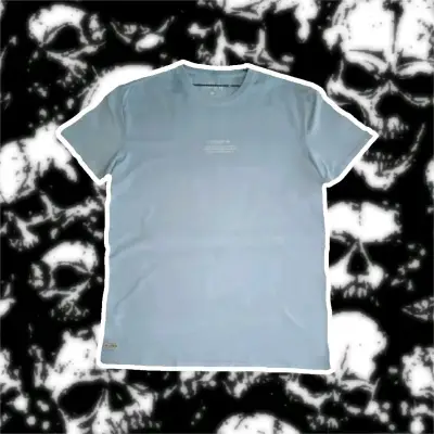 Polera azul claro de algodón para hombre - miniatura 1