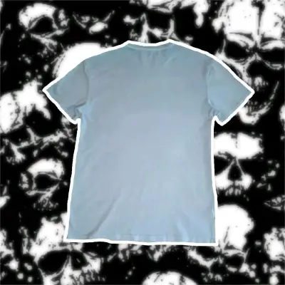 Polera azul claro de algodón para hombre - miniatura 2