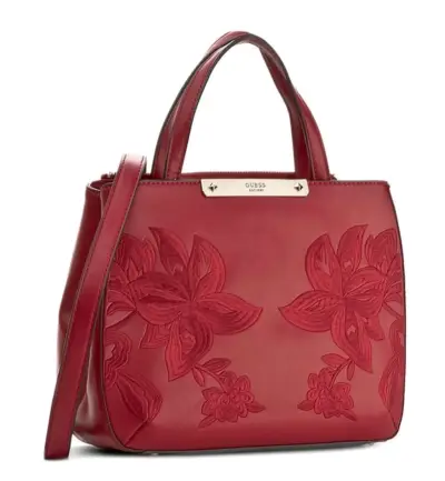Bolso rojo Guess con diseño floral bordado - miniatura 2