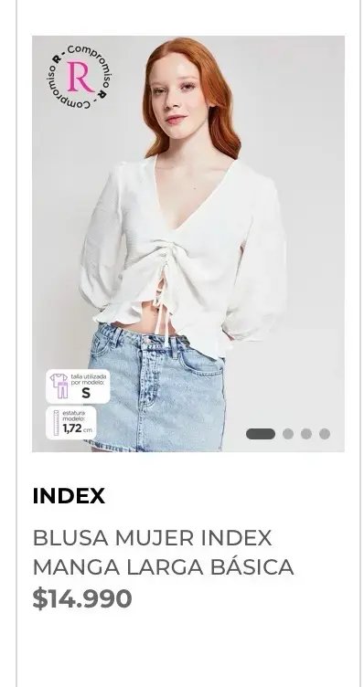 Blusa Index S nueva con etiqueta - 5