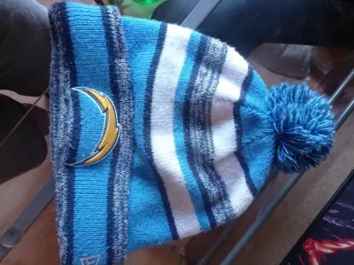 Gorro de lana NFL azul con pompon - miniatura 2