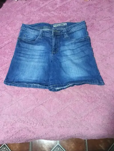 Shorts de mezclilla azul largo - miniatura 1