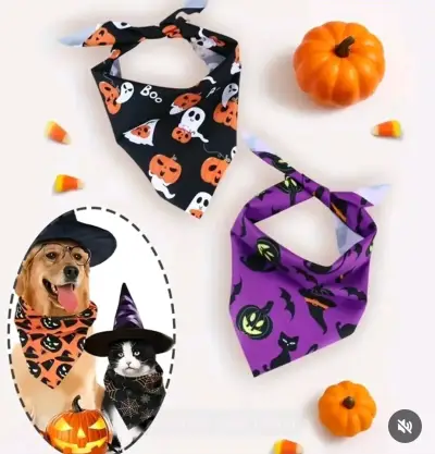 Pañuelos para mascotas con diseño de Halloween - miniatura 2