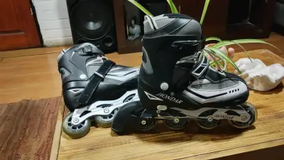 Patines en línea Hondar ajustables negros y grises - miniatura 1
