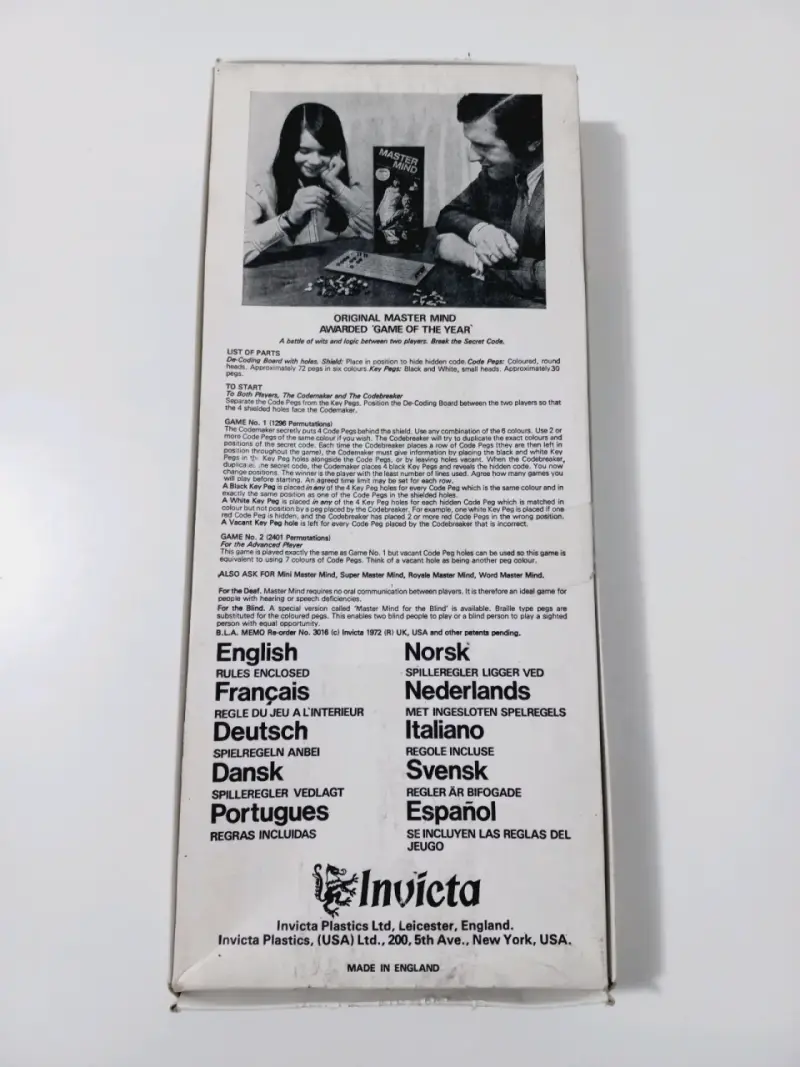 Juego de Mesa Mastermind Vintage - 4