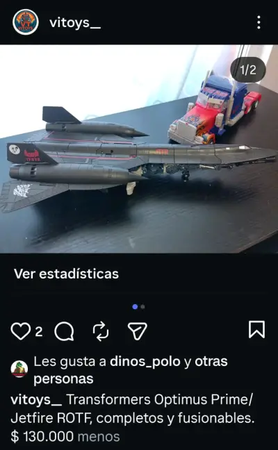 Transformers Optimus Prime y Jetfire ROTF fusionables - miniatura 1