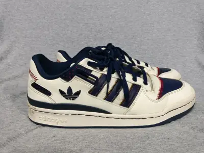 Zapatillas deportivas Adidas blancas y azules - miniatura 2