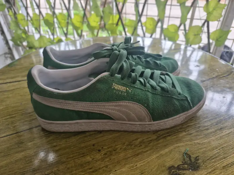 Zapatillas verdes de gamuza Puma Suede - 2
