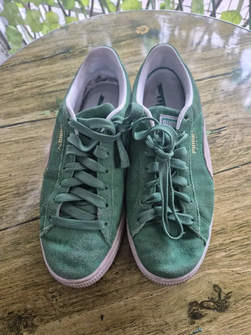 Zapatillas verdes de gamuza Puma Suede - 4
