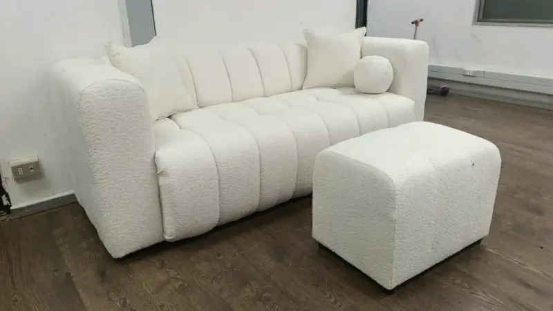 Sofá modular seccional de terciopelo marrón - 5