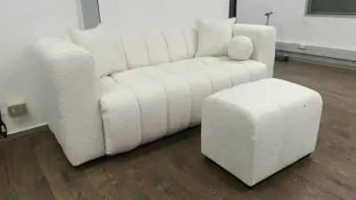 Sofá modular seccional de terciopelo marrón - miniatura 5