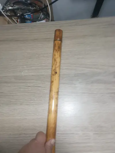 Quena de caña artesanal con diseño étnico - miniatura 2