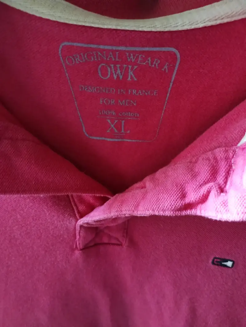 Polera Polo Rosa Hombre OWK Talla XL - 2