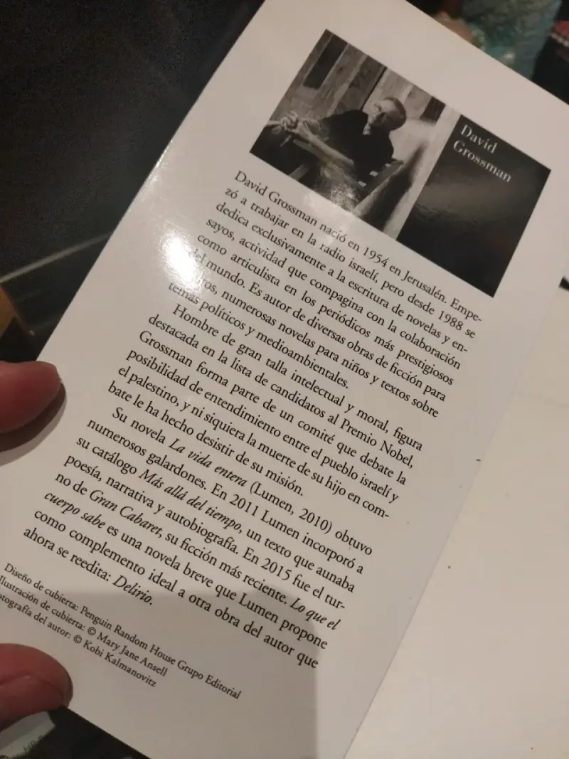 Libro 'Lo Que El Cuerpo Sabe' de David Grossman - 2