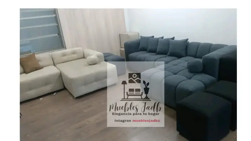 Living modular gris moderno y elegante - 3