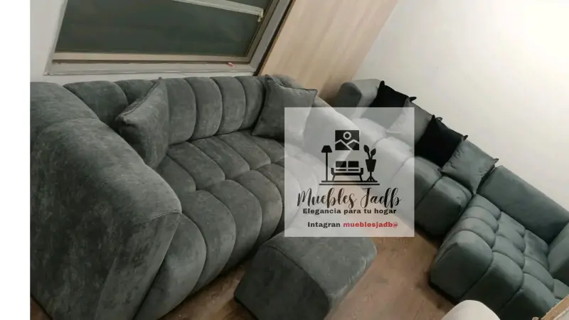 Living modular gris moderno y elegante - 4