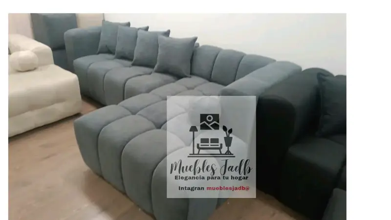 Living modular gris moderno y elegante - 6