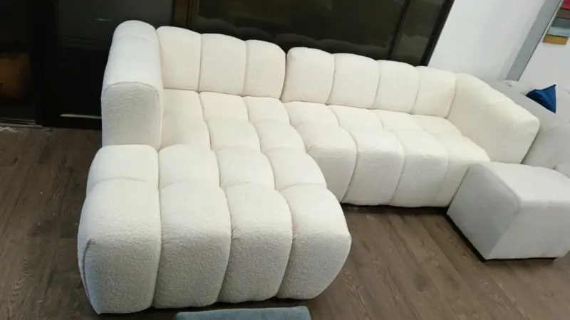 Living modular esquinero blanco moderno - 1