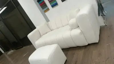 Living modular esquinero blanco moderno - miniatura 5