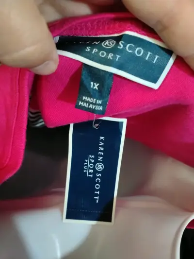 Polera de rayas Karen Scott Sport Plus talla 1X - miniatura 2