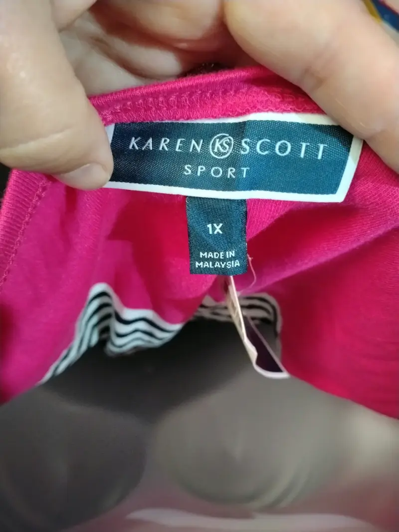 Polera de rayas Karen Scott Sport Plus talla 1X - 3