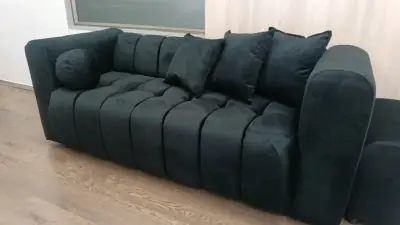 Sofá nube modular gris oscuro con cojines - miniatura 4