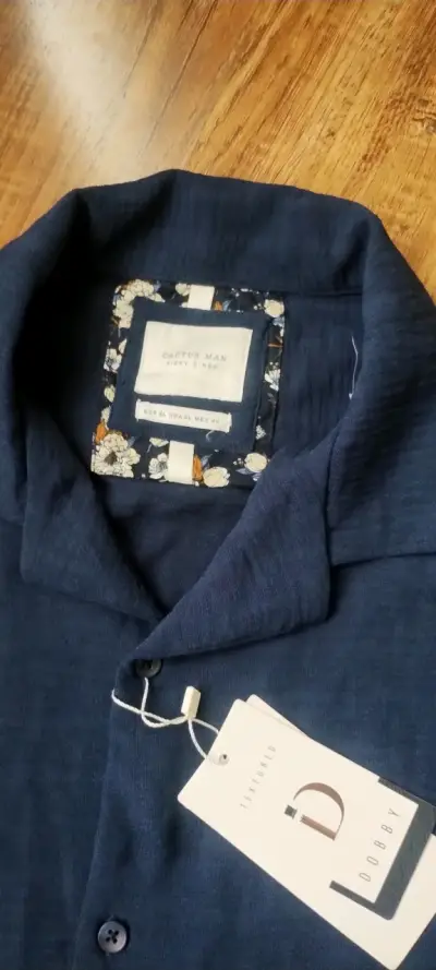 Camisa azul de hombre Cactus Man Ricky Singh - miniatura 3