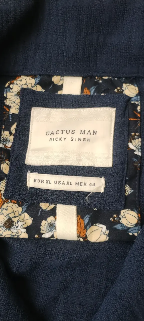 Camisa azul de hombre Cactus Man Ricky Singh - 4