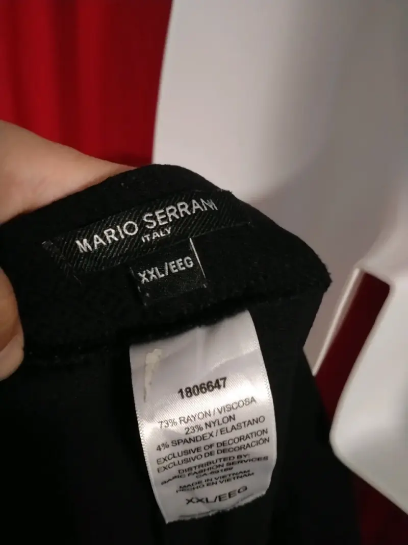 Pantalones negros Mario Serrani talla XXL - 3