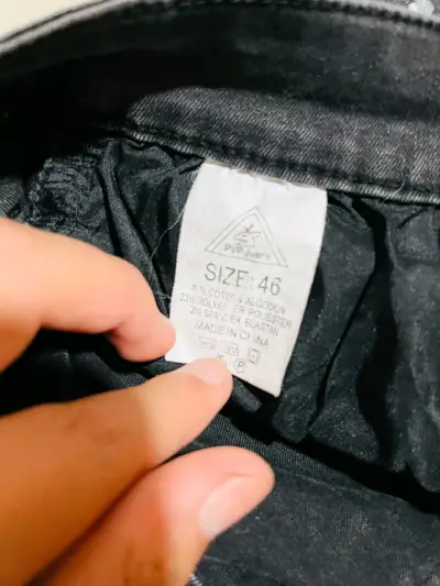 Jeans negros para hombre talla 46 - miniatura 3