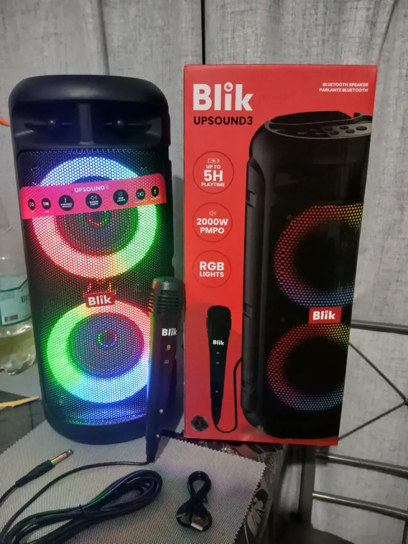 Parlante Bluetooth Blik UpSound3 con Luces RGB - 1
