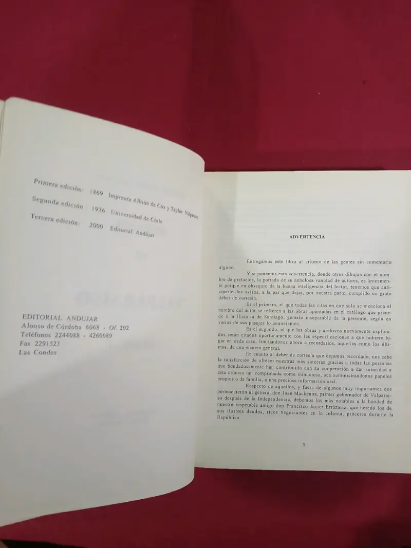 Libro Historia de Valparaíso por Benjamín Vicuña Mackenna - 4