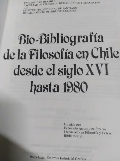 Libro Bio-Bibliografía de la Filosofía en Chile - miniatura 2