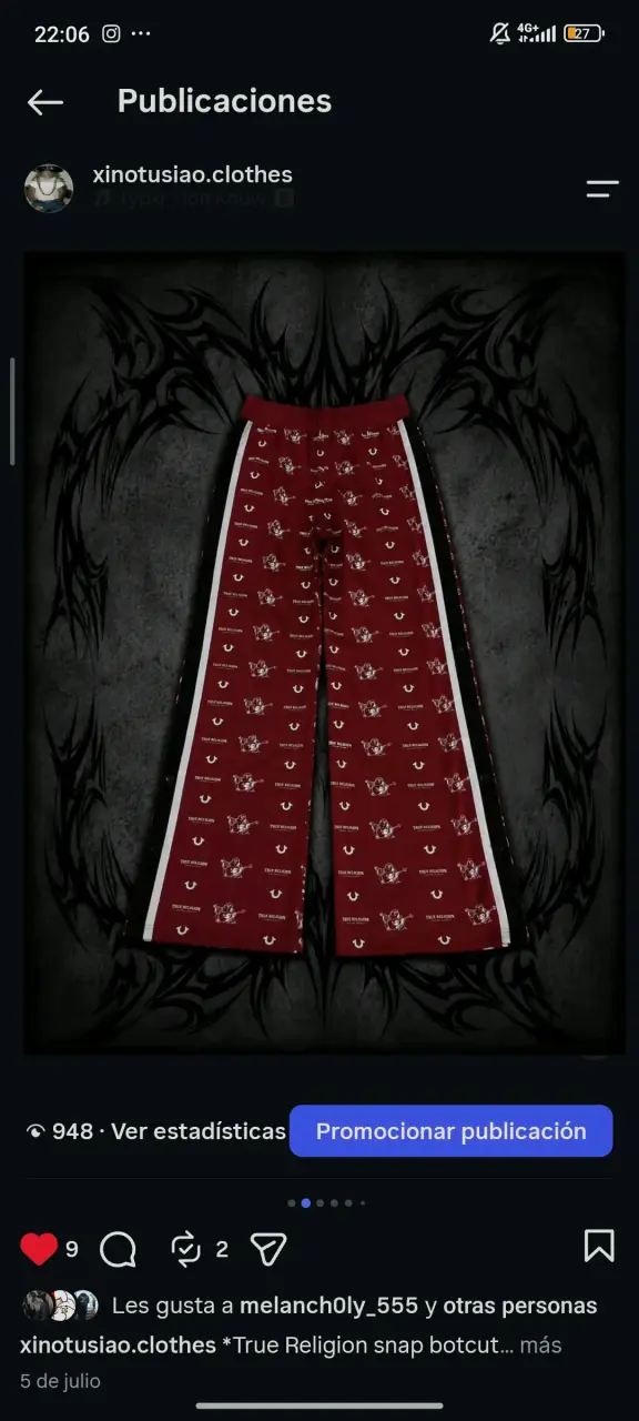 Pantalones True Religion rojos con estampado - 2