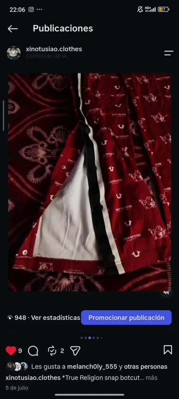 Pantalones True Religion rojos con estampado - 3