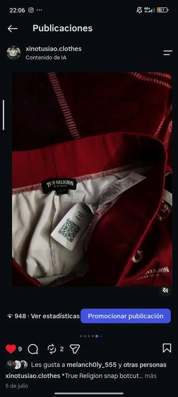 Pantalones True Religion rojos con estampado - 5