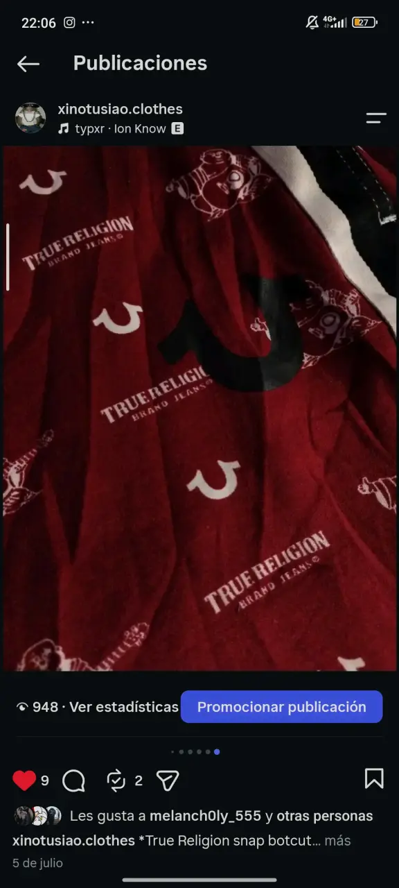 Pantalones True Religion rojos con estampado - 6