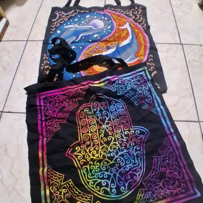 Bolsas de tela estampadas con diseño artístico - miniatura 1